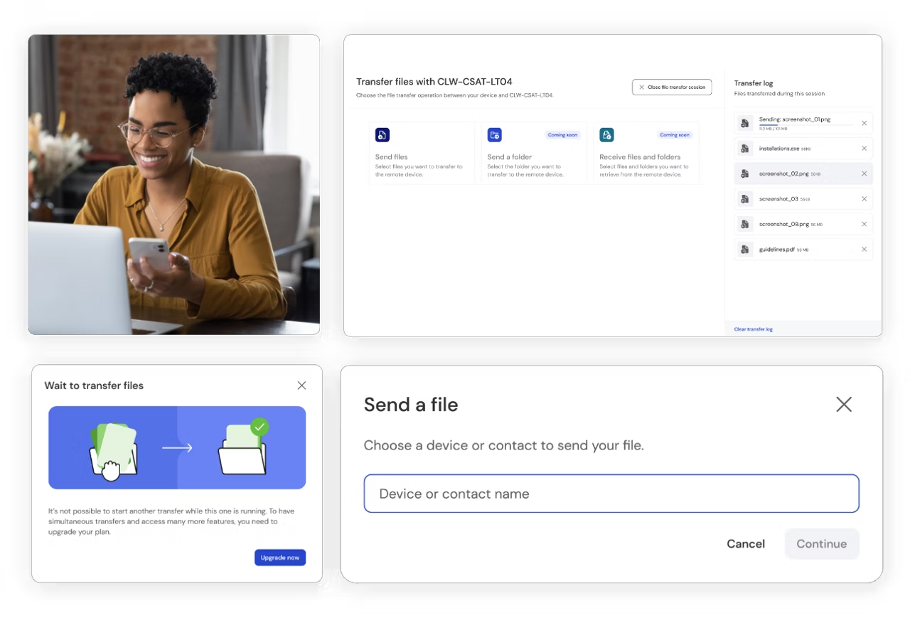 quick file sharing through laptop